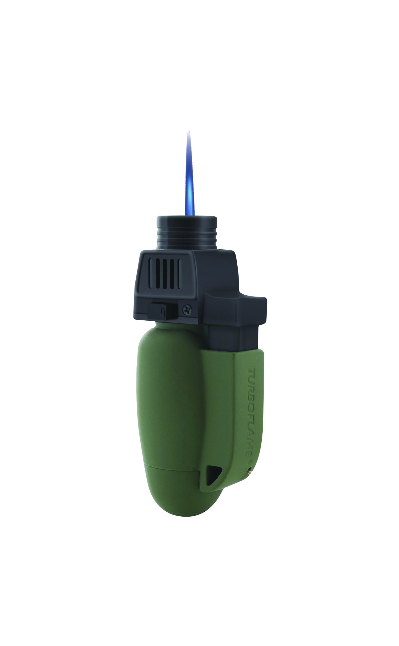OL Turboflame Military Green Mini Blow Torch Laser Jet Windproof Field Lighter 