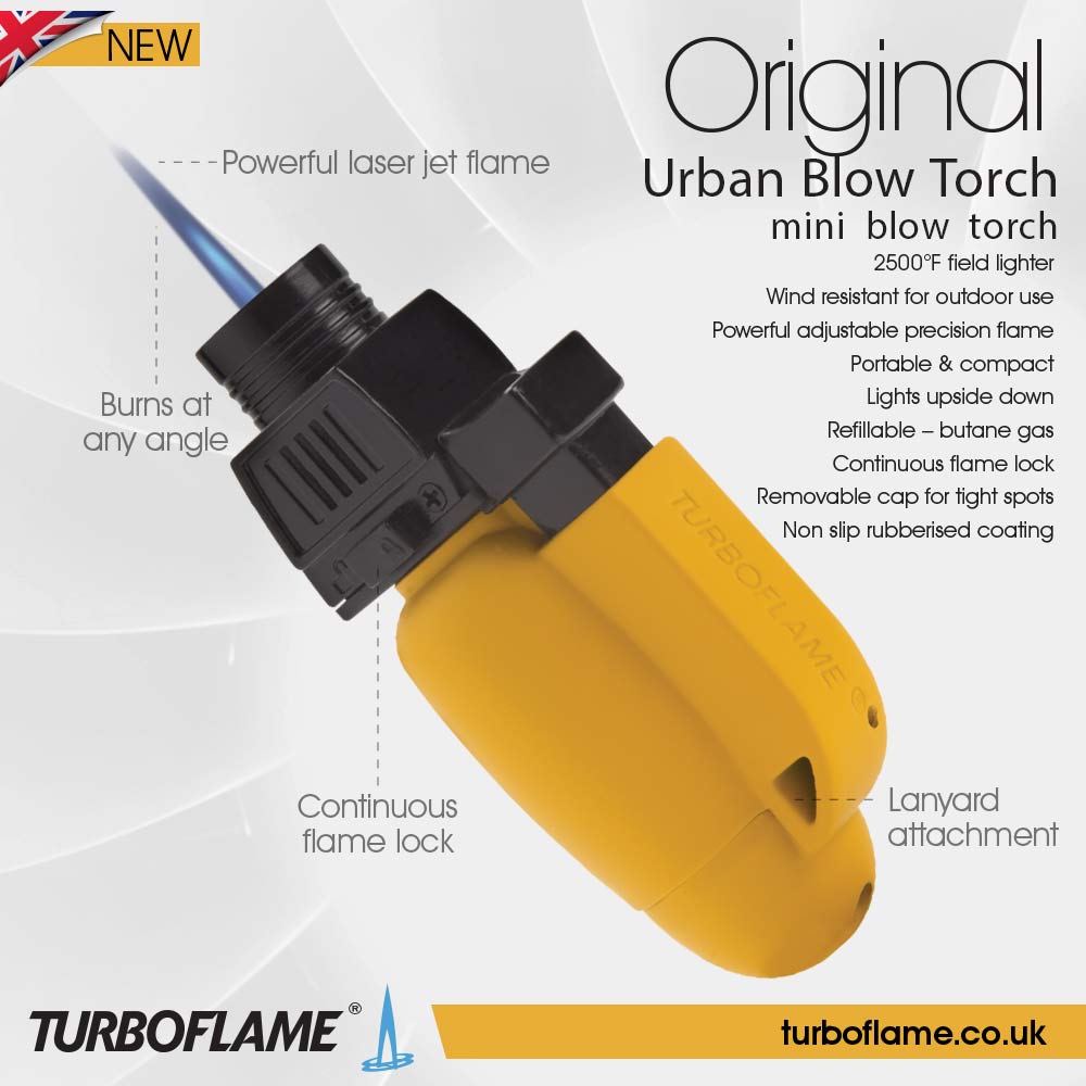 Windproof Mini Blow Torch with Continuous Flame Lock Urban Blowtorch